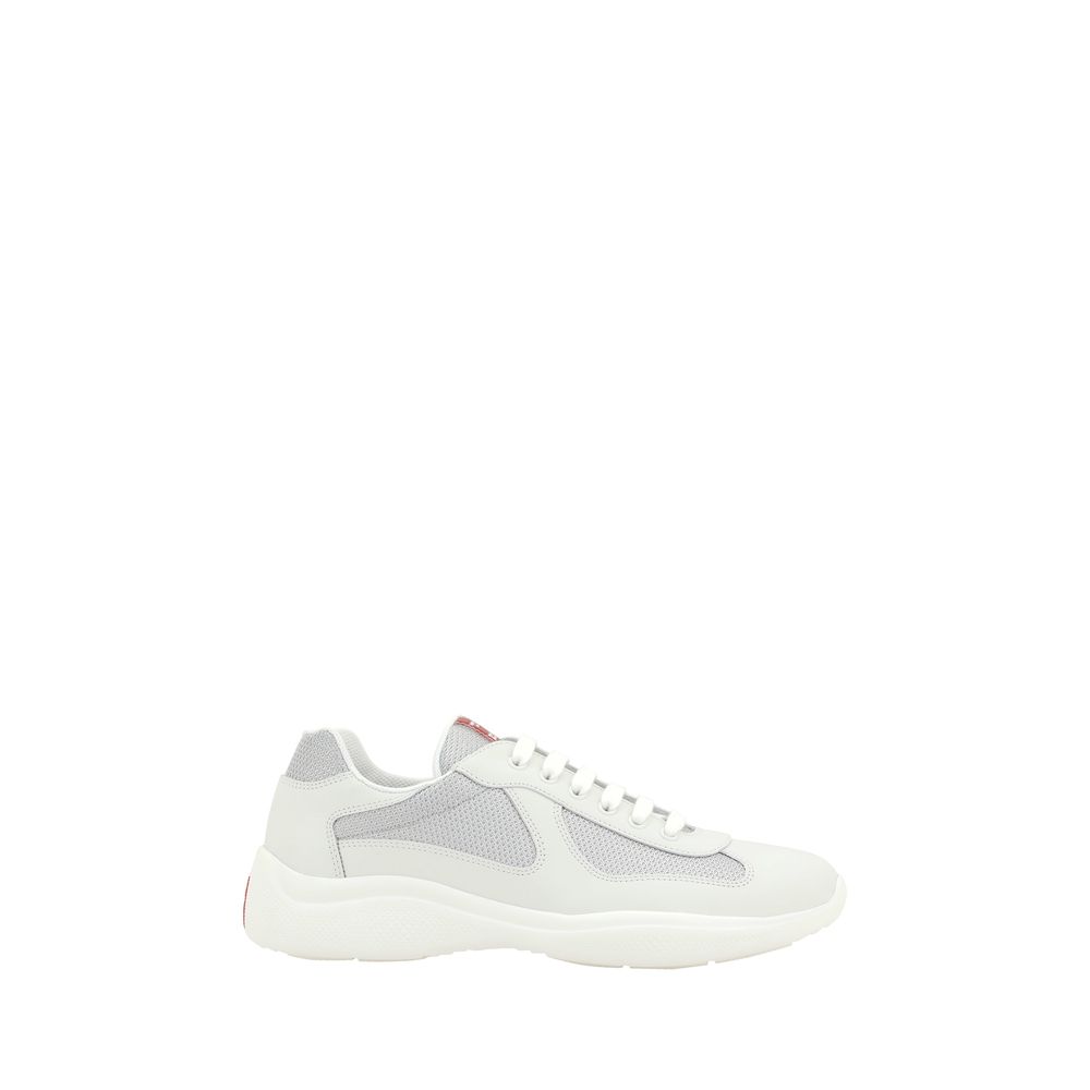 Prada White Polyamide Low Top Sneakers Curated Luxury Accessories by Orvyn