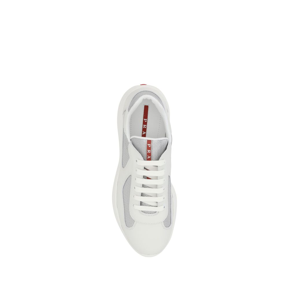 Prada White Polyamide Low Top Sneakers Curated Luxury Accessories by Orvyn