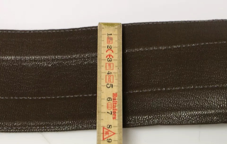 Dolce & Gabbana Brown D&G Leather Linnen Logo Belt Curated Luxury Accessories by Orvyn