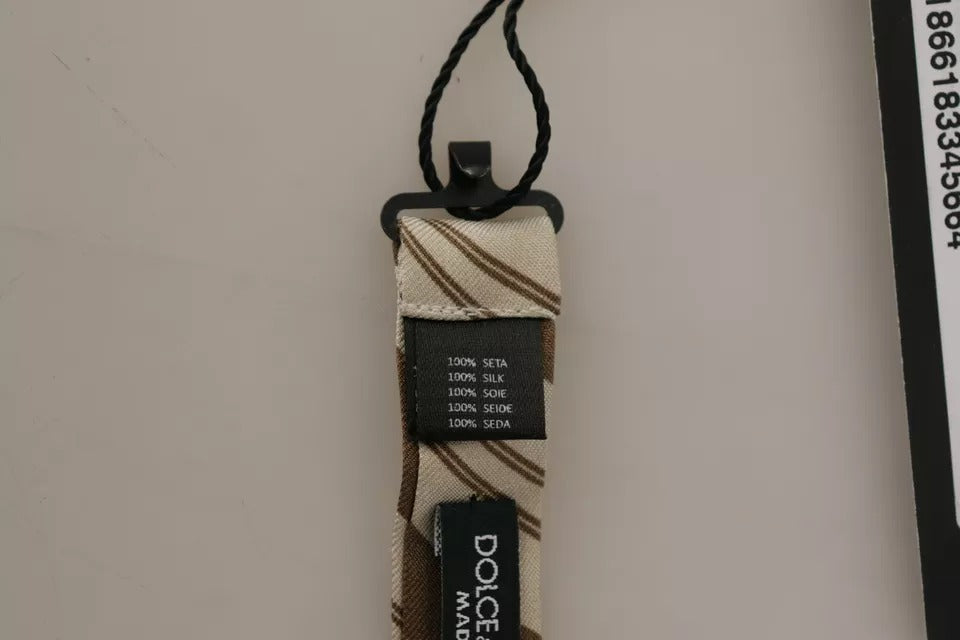 Dolce & Gabbana Multicolor Patterned Adjustable Neck Bow Tie Men Curated Luxury Accessories by Orvyn