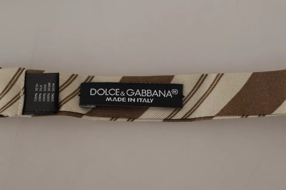 Dolce & Gabbana Multicolor Patterned Adjustable Neck Bow Tie Men Curated Luxury Accessories by Orvyn