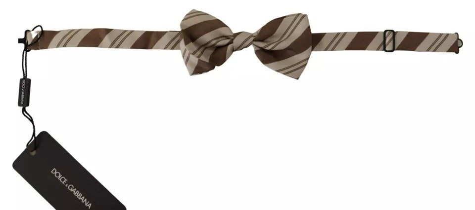 Dolce & Gabbana Multicolor Patterned Adjustable Neck Bow Tie Men Curated Luxury Accessories by Orvyn