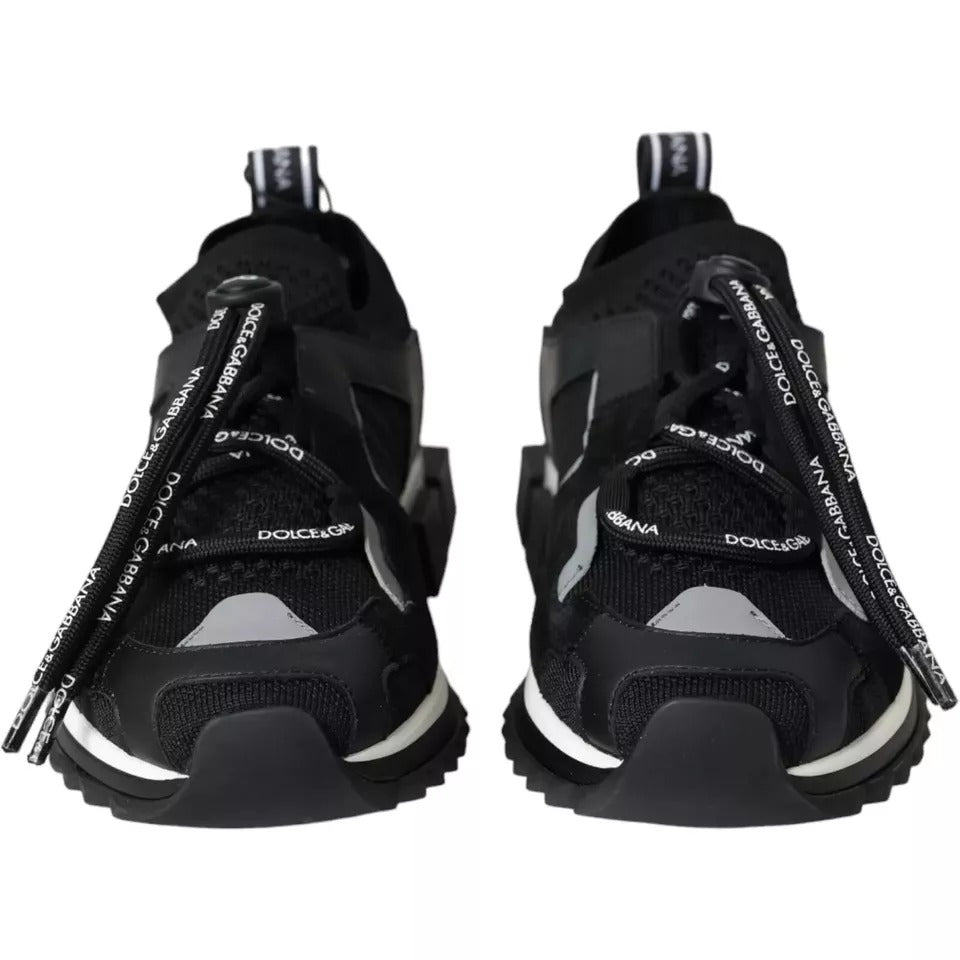Dolce & Gabbana Black White Logo Sorrento Mens Sneakers Shoes Curated Luxury Accessories by Orvyn