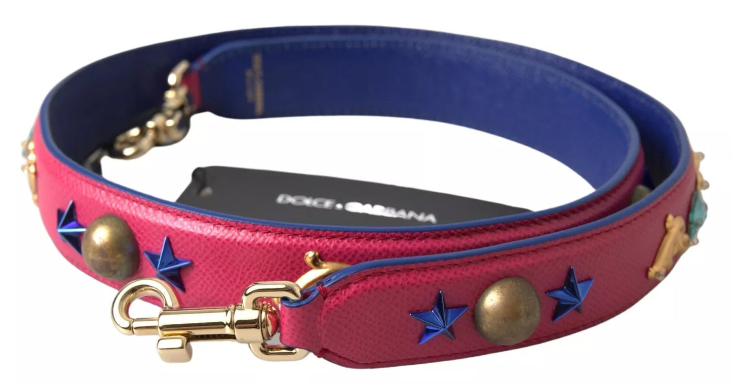 Dolce & Gabbana Pink Exotic Leather Studded Shoulder Strap Curated Luxury Accessories by Orvyn