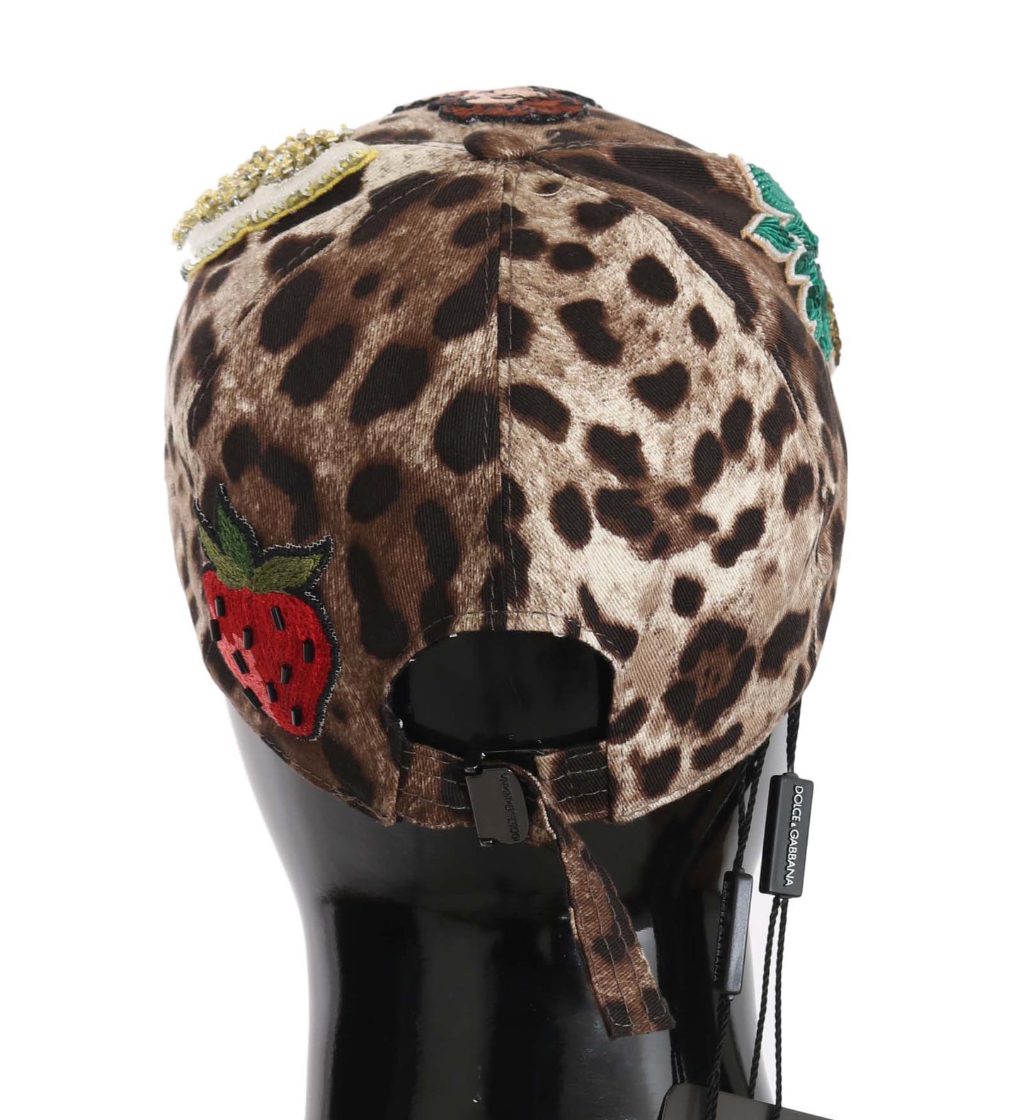 Dolce & Gabbana Brown Leopard Sequin Sicily Applique Baseball Hat Curated Luxury Accessories by Orvyn