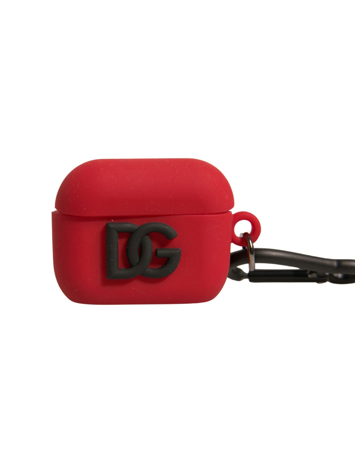 Dolce & Gabbana Red Silicone Rubber Logo Embossed Airpods Case rot