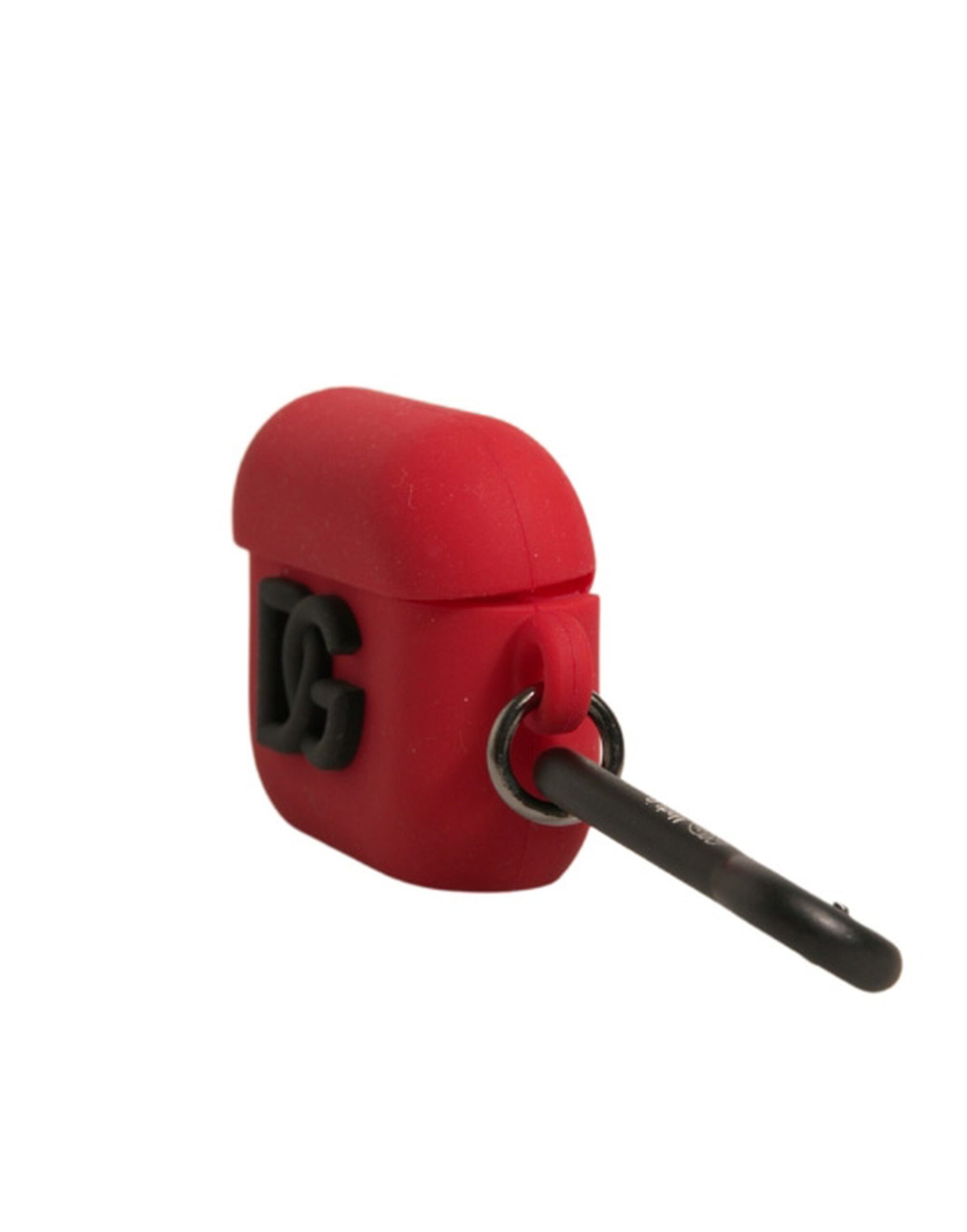 Dolce & Gabbana Red Silicone Rubber Logo Embossed Airpods Case rot