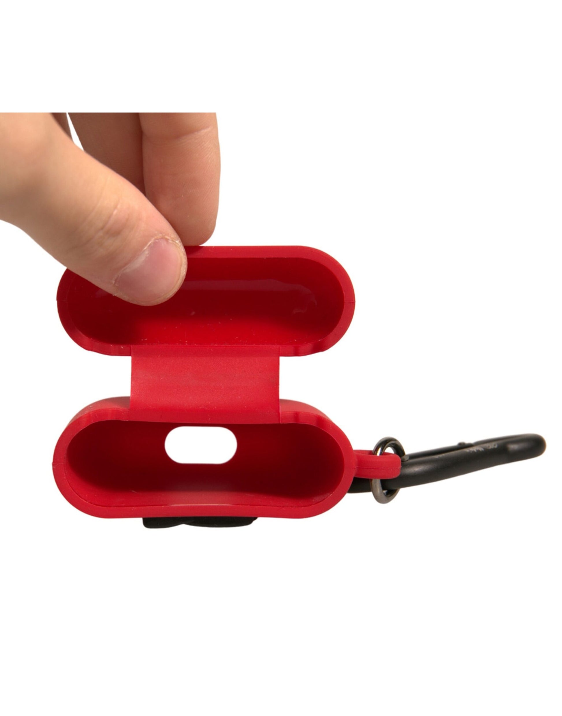 Dolce & Gabbana Red Silicone Rubber Logo Embossed Airpods Case rot