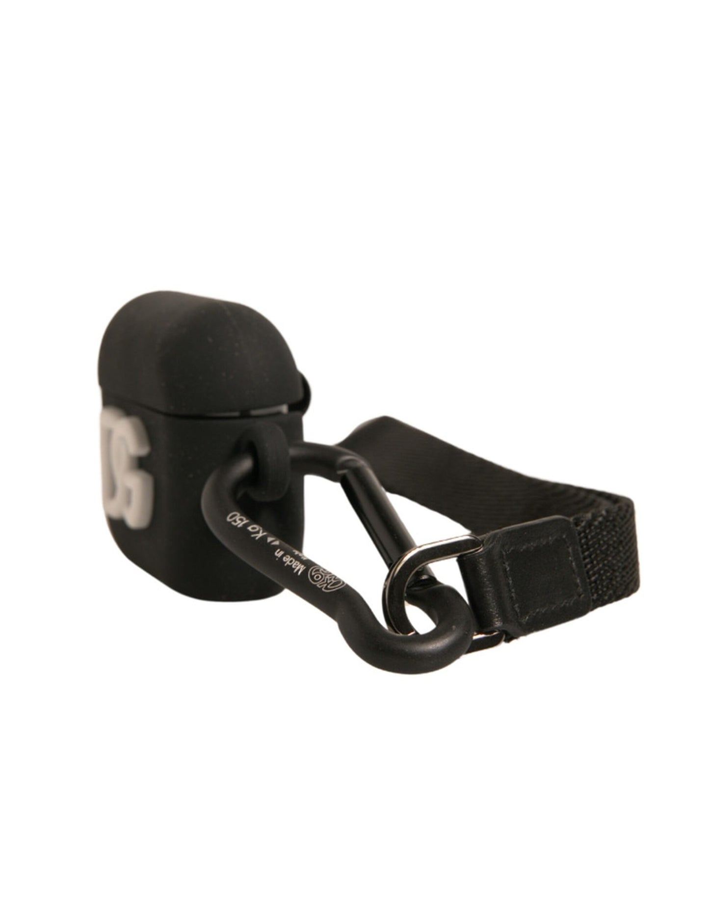 Dolce & Gabbana Black Silicone Rubber Logo Embossed Airpods Case Curated Luxury Accessories by Orvyn