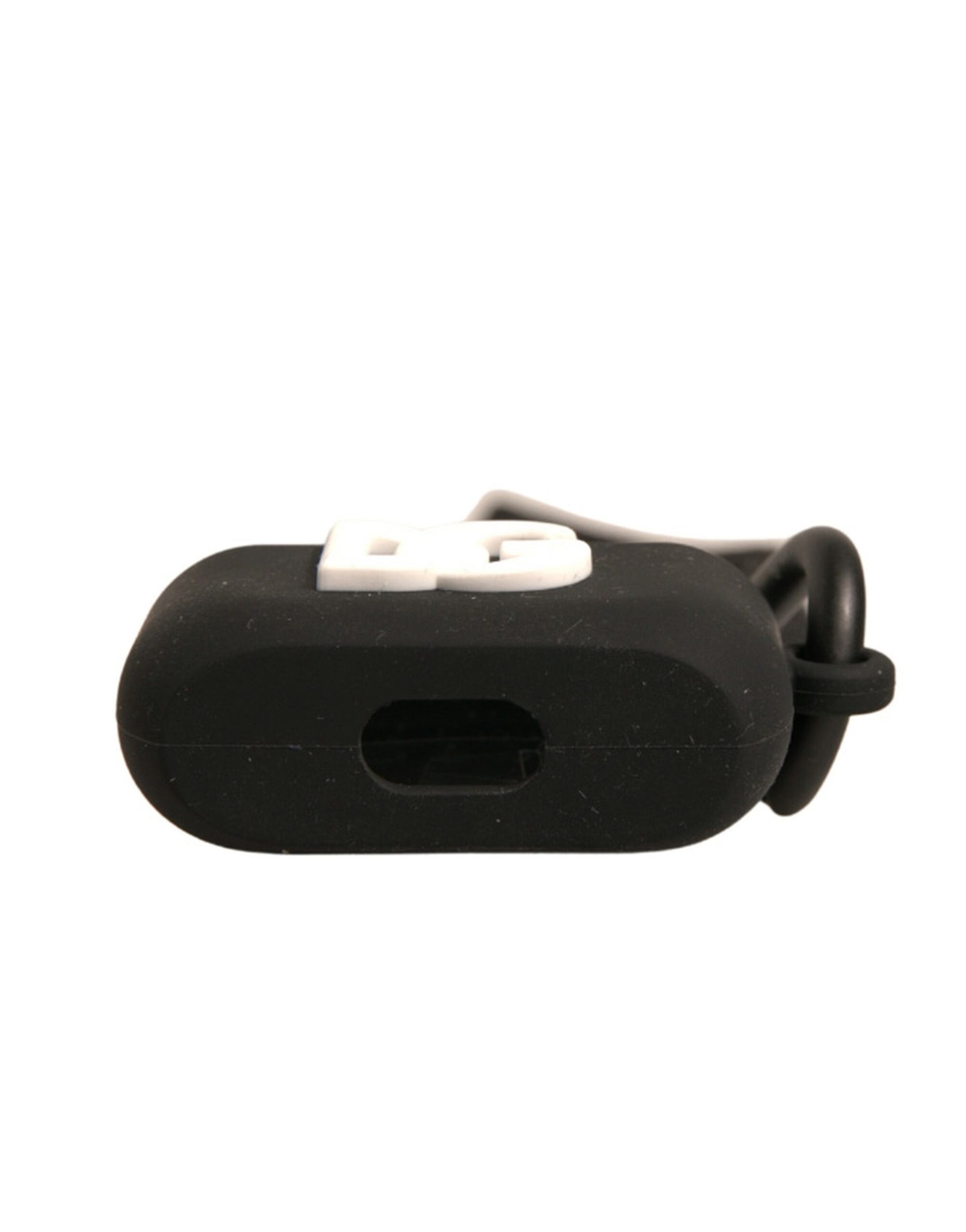 Dolce & Gabbana Black Silicone Rubber Logo Embossed Airpods Case Curated Luxury Accessories by Orvyn
