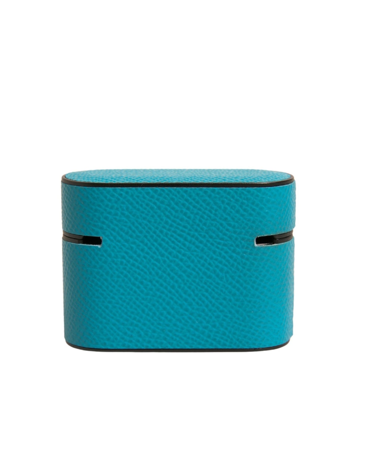 Dolce & Gabbana Green Leather Metal Logo Plaque Holder Airpods Case Curated Luxury Accessories by Orvyn