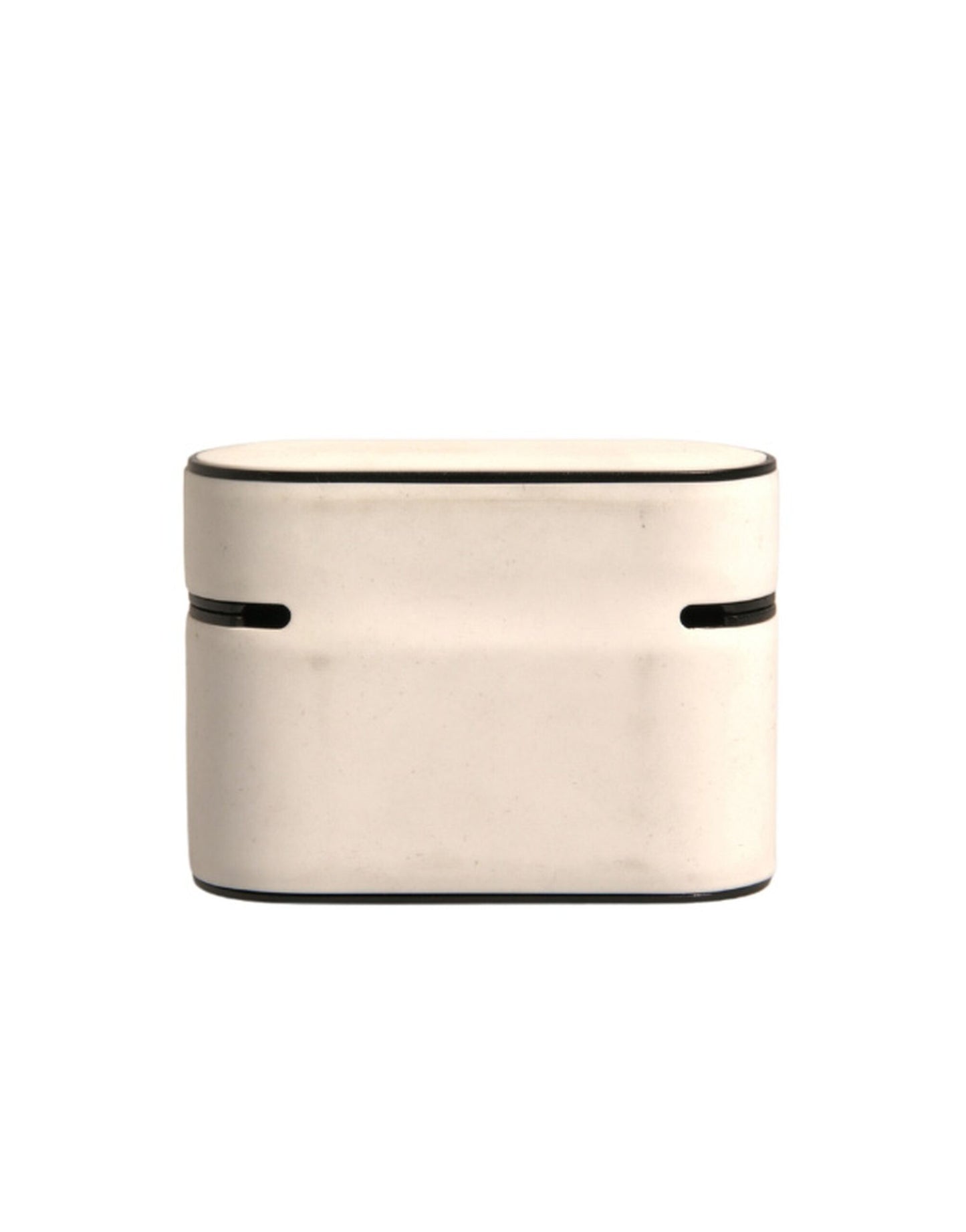 Dolce & Gabbana White PVC Embossed Logo Plaque Holder Airpods Case Curated Luxury Accessories by Orvyn