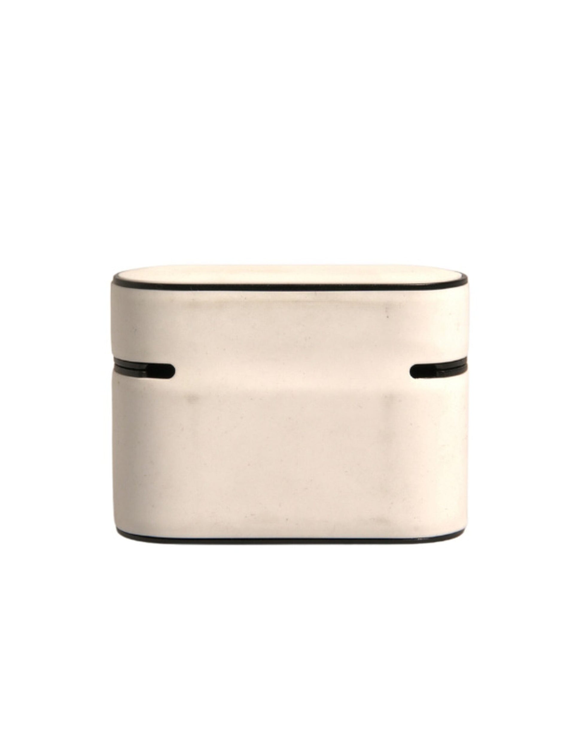 Dolce & Gabbana White PVC Embossed Logo Plaque Holder Airpods Case Curated Luxury Accessories by Orvyn