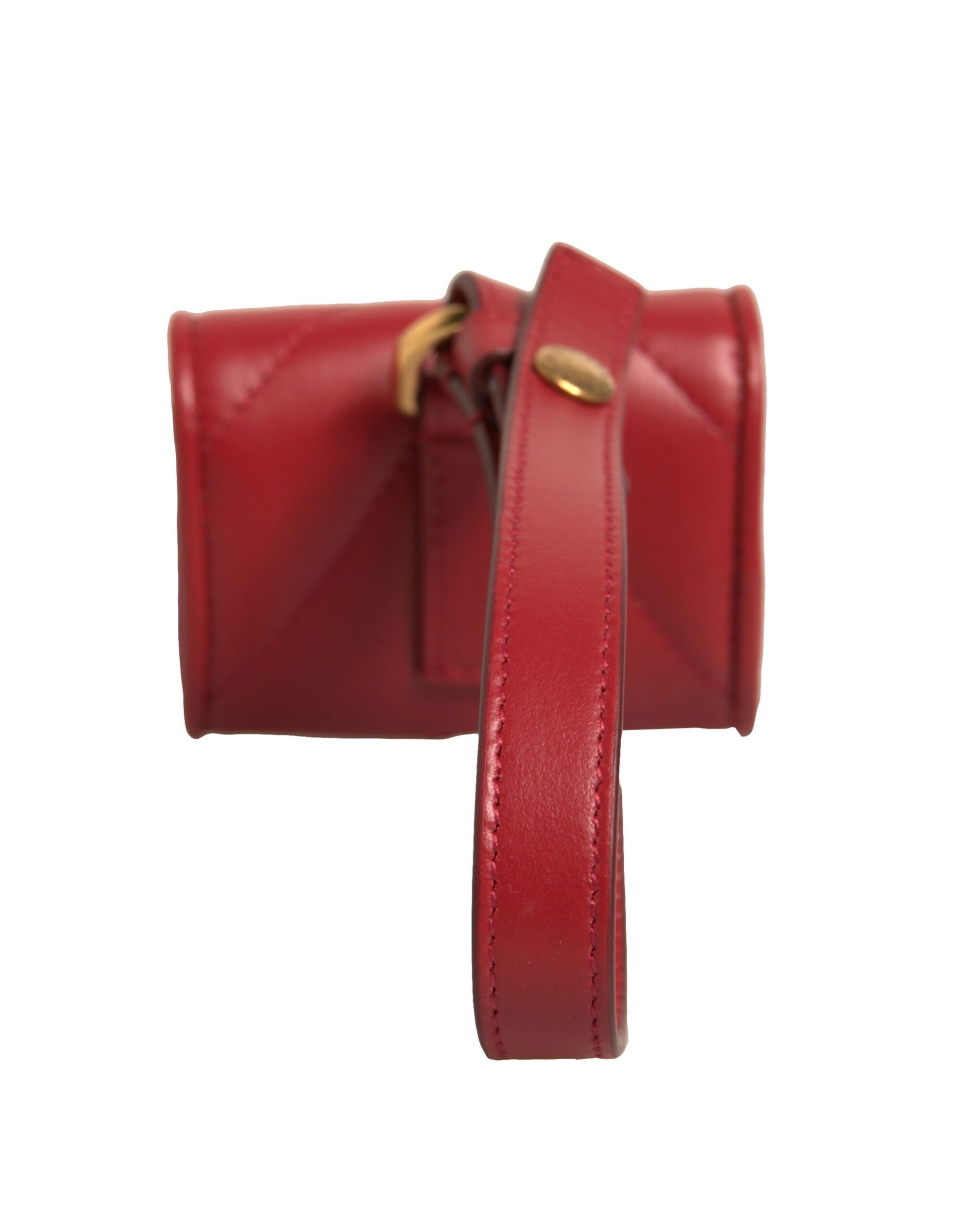 Dolce & Gabbana Black Leather Devotion Heart Strap Airpod Case Curated Luxury Accessories by Orvyn