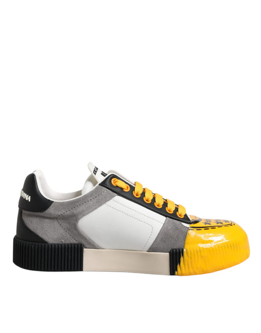 Dolce & Gabbana Multicolor Leather DNA Low Top Sneakers Shoes Curated Luxury Accessories by Orvyn