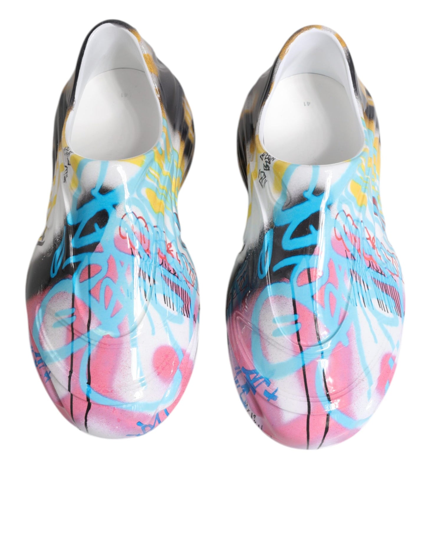 Dolce & Gabbana Multicolor Graffiti Daymaster Sneakers Shoes Curated Luxury Accessories by Orvyn