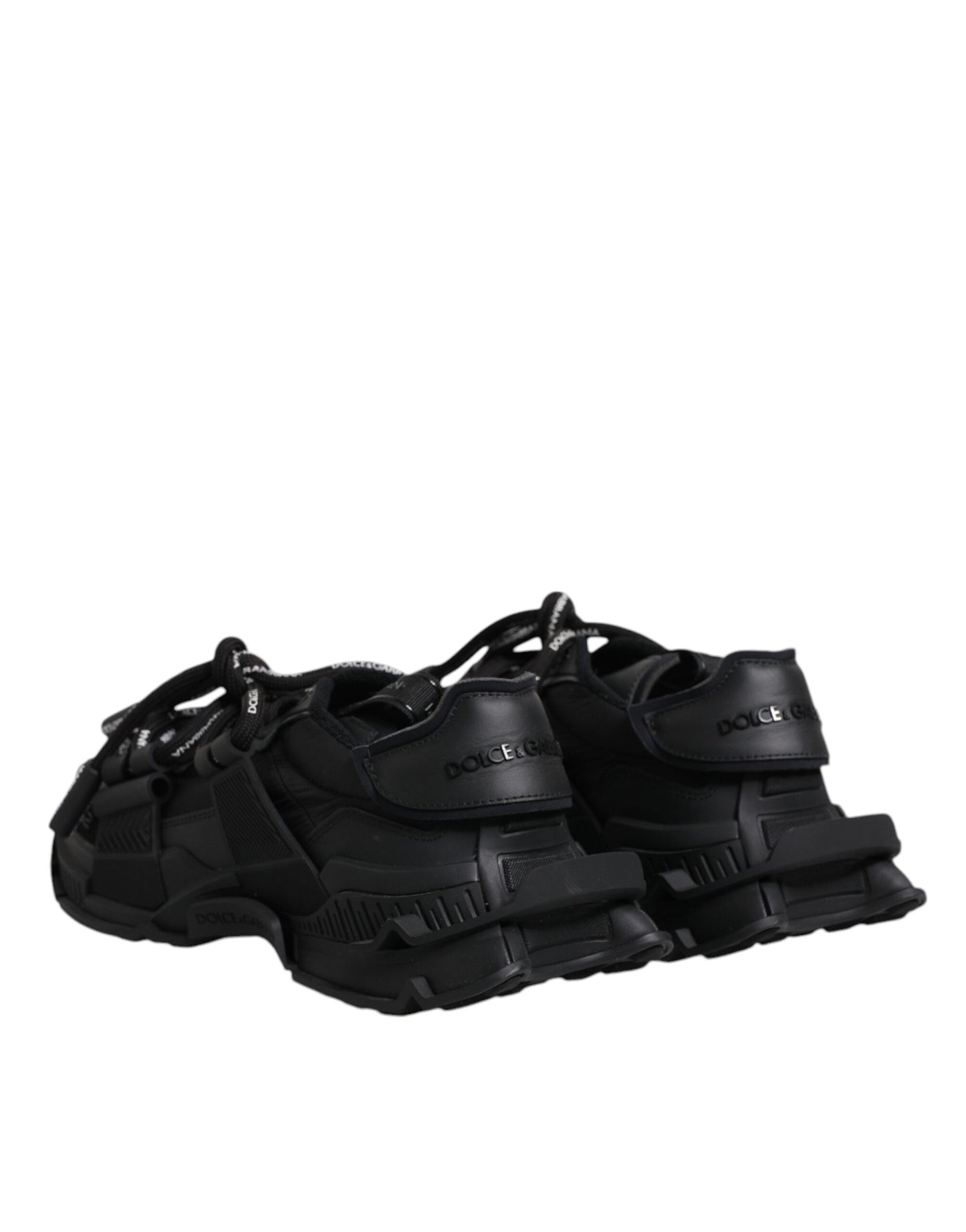 Dolce & Gabbana Black Low Top Space Lace Up Sneakers Shoes Curated Luxury Accessories by Orvyn