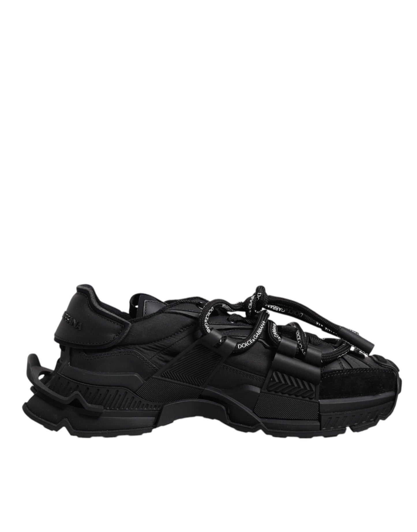 Dolce & Gabbana Black Low Top Space Lace Up Sneakers Shoes Curated Luxury Accessories by Orvyn
