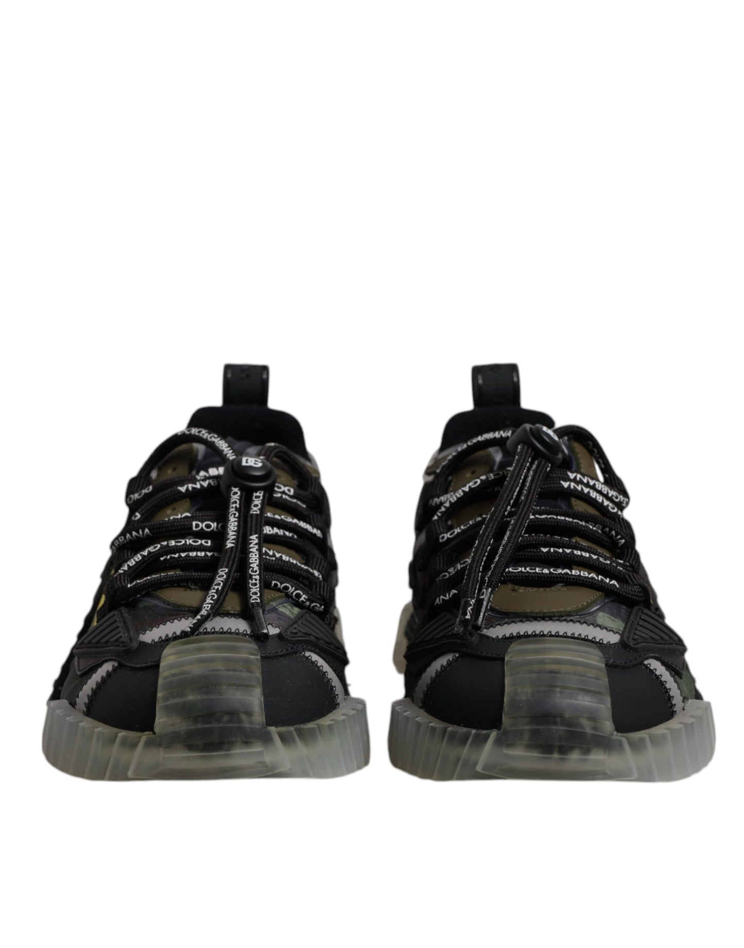 Dolce & Gabbana Black Green Camo NS1 Low Top Sneakers Shoes Curated Luxury Accessories by Orvyn