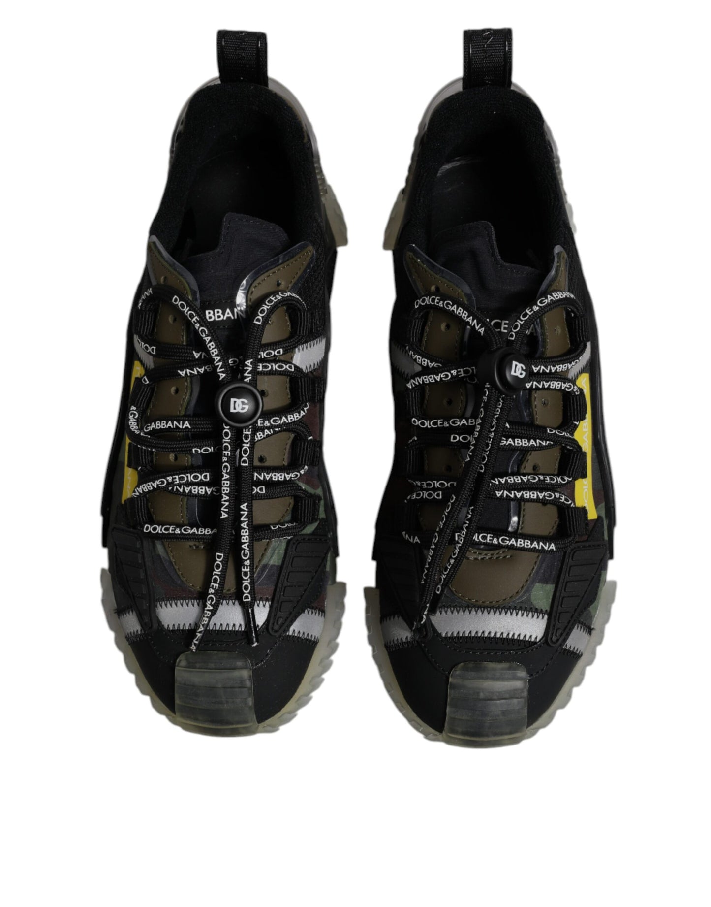 Dolce & Gabbana Black Green Camo NS1 Low Top Sneakers Shoes Curated Luxury Accessories by Orvyn