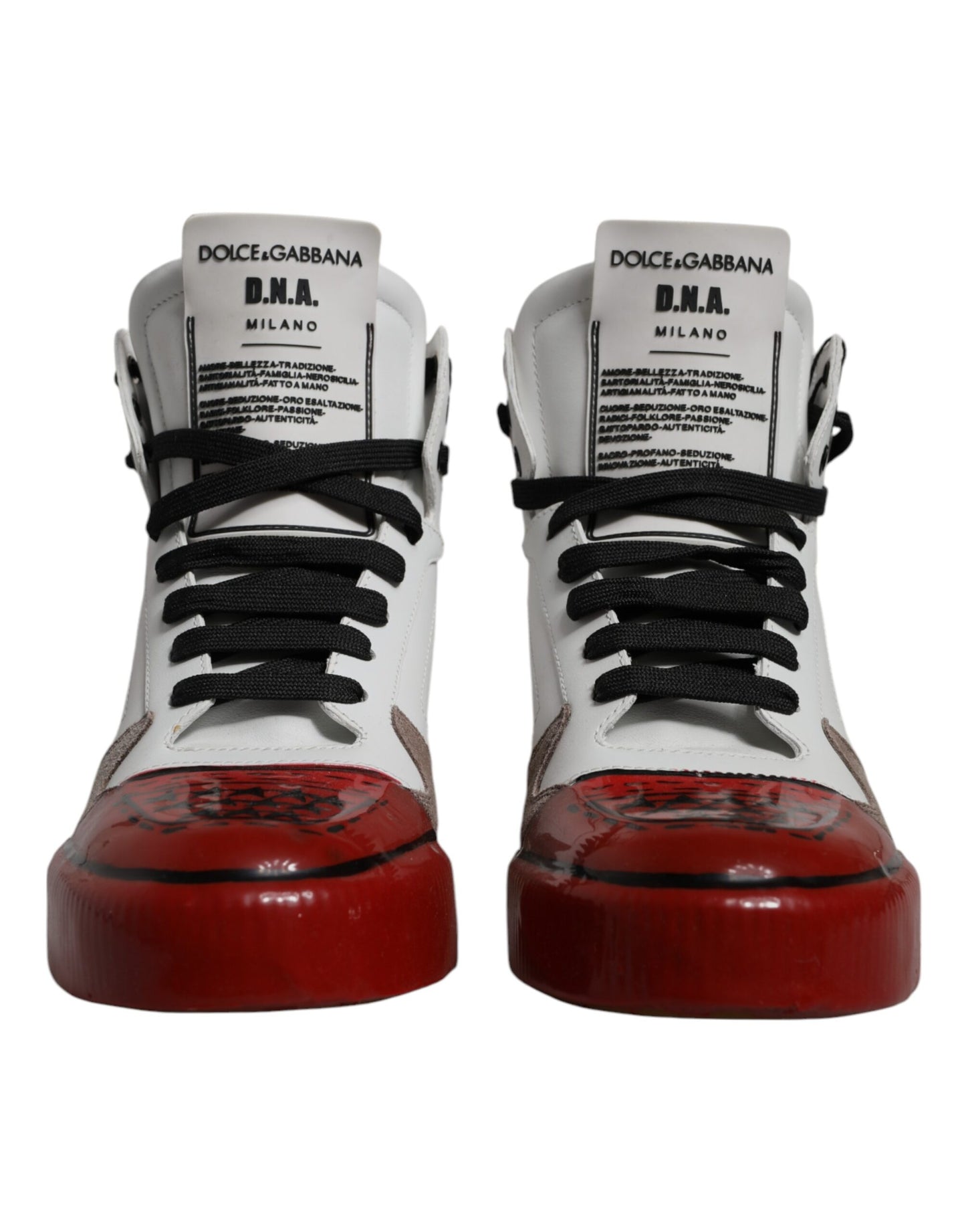 Dolce & Gabbana Multicolor Leather High Top Sneakers Shoes Curated Luxury Accessories by Orvyn