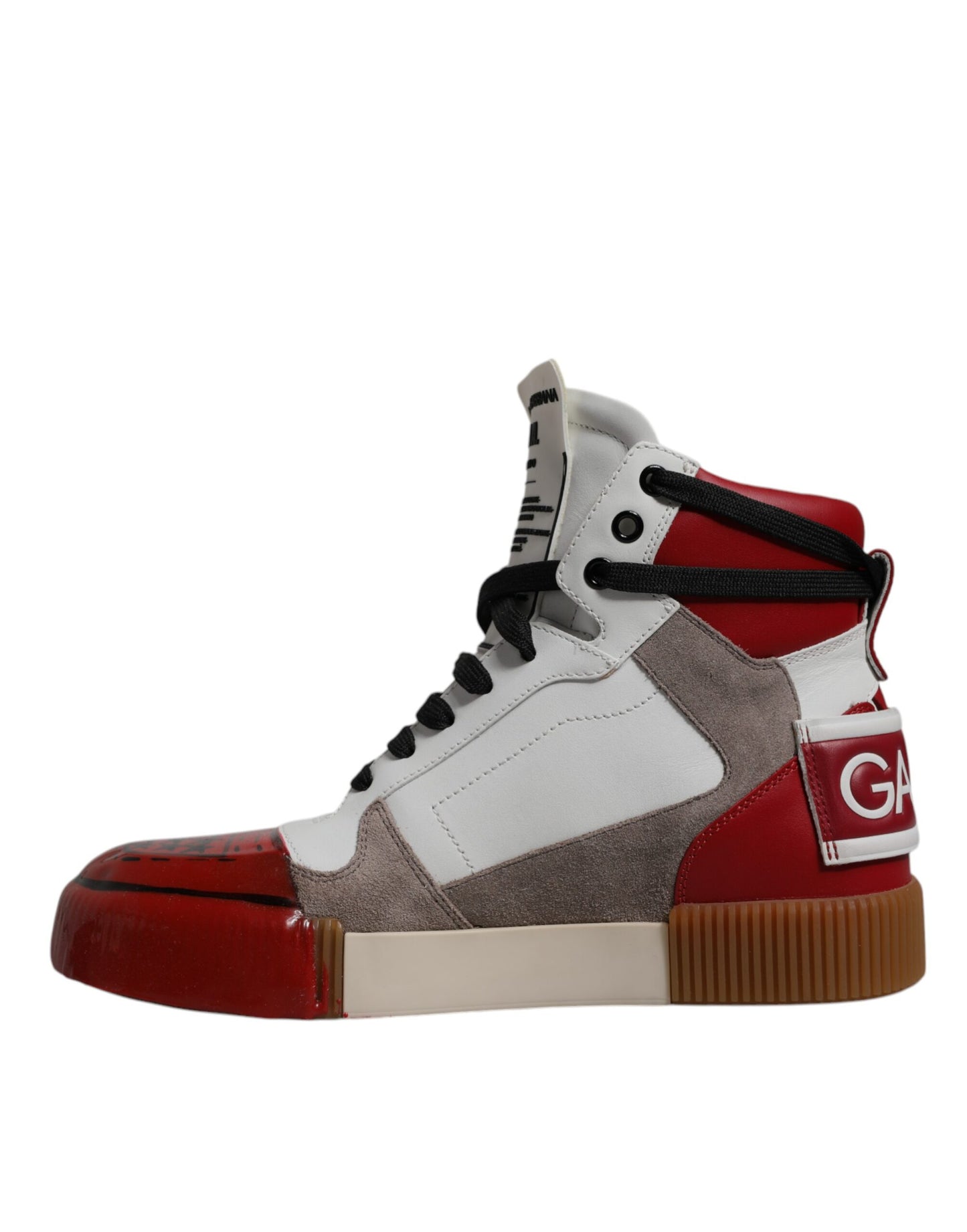 Dolce & Gabbana Multicolor Leather High Top Sneakers Shoes Curated Luxury Accessories by Orvyn
