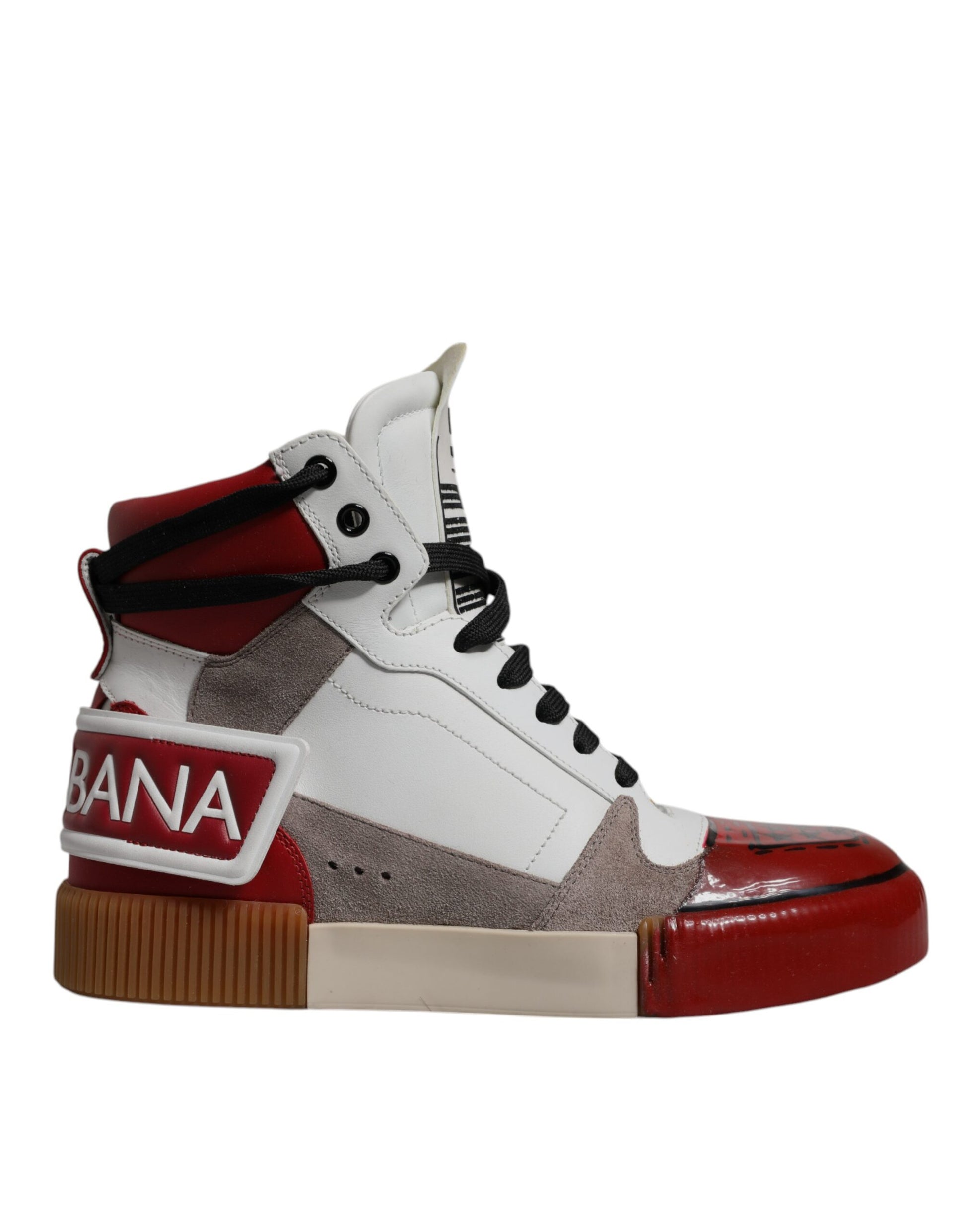 Dolce & Gabbana Multicolor Leather High Top Sneakers Shoes Curated Luxury Accessories by Orvyn