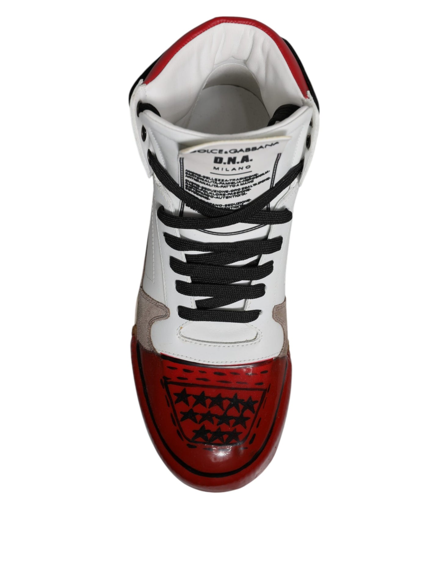 Dolce & Gabbana Multicolor Leather High Top Sneakers Shoes Curated Luxury Accessories by Orvyn
