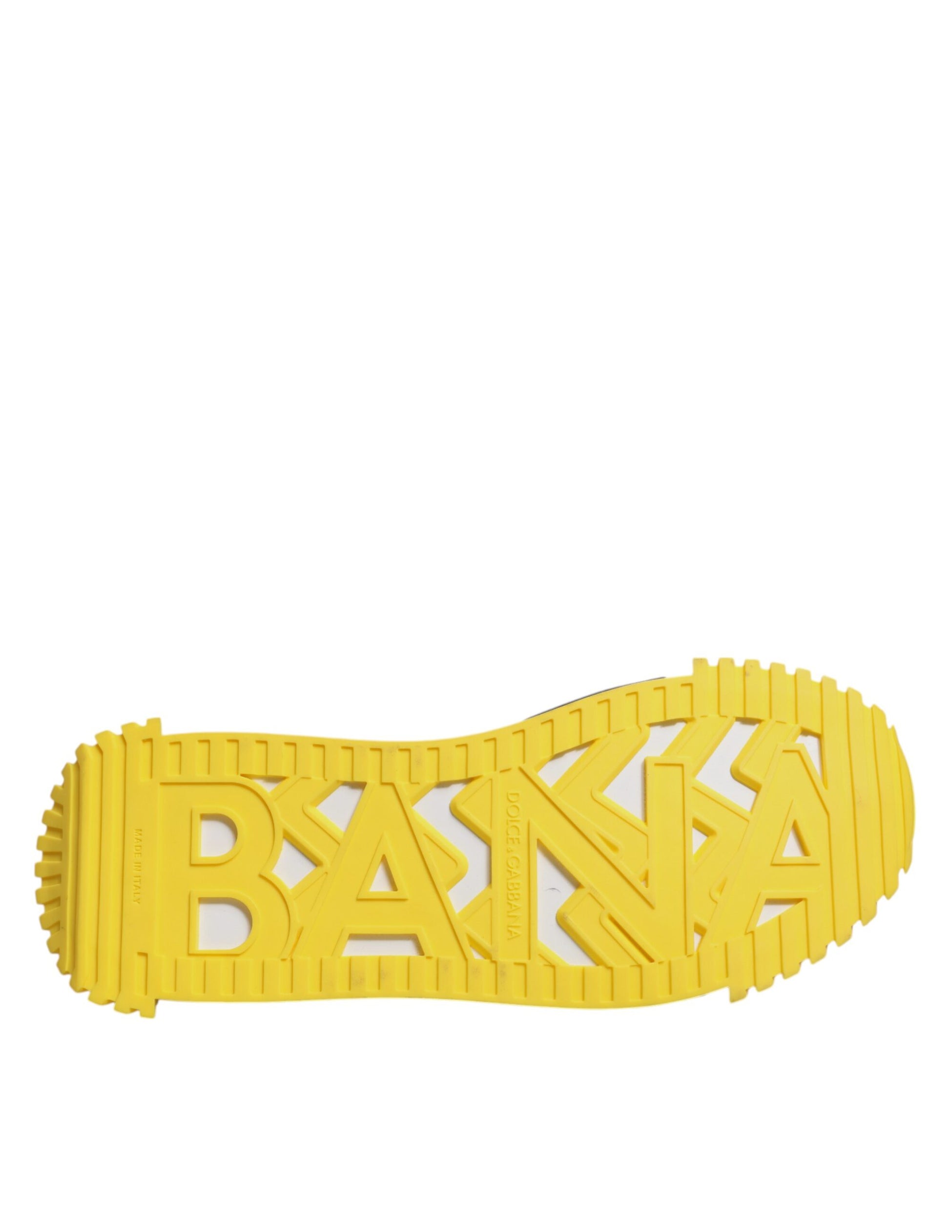 Dolce & Gabbana Black Yellow Low Top NS1 Sneakers Shoes Curated Luxury Accessories by Orvyn