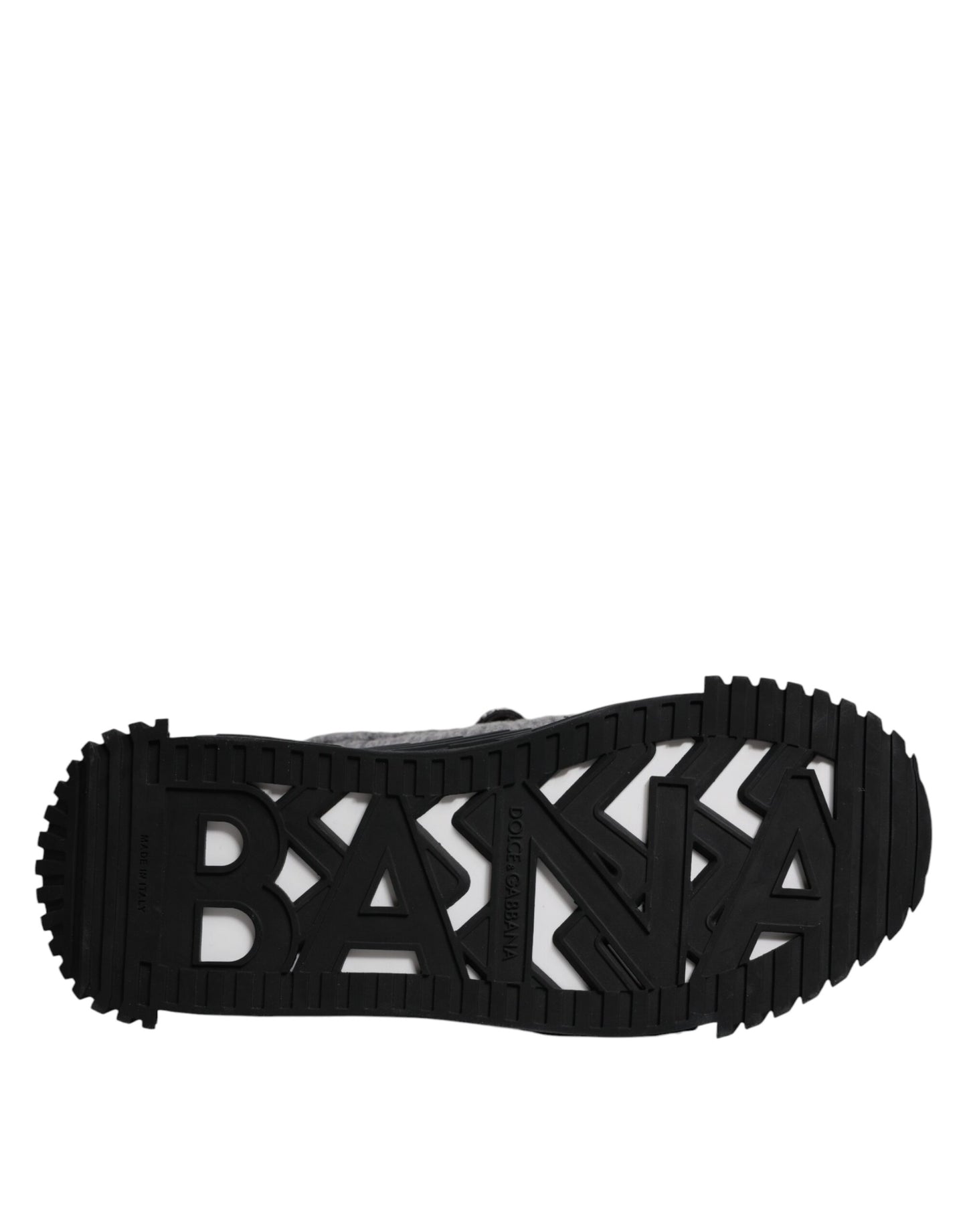 Dolce & Gabbana Gray Black NS1 High Top Boots Sneakers Shoes Curated Luxury Accessories by Orvyn