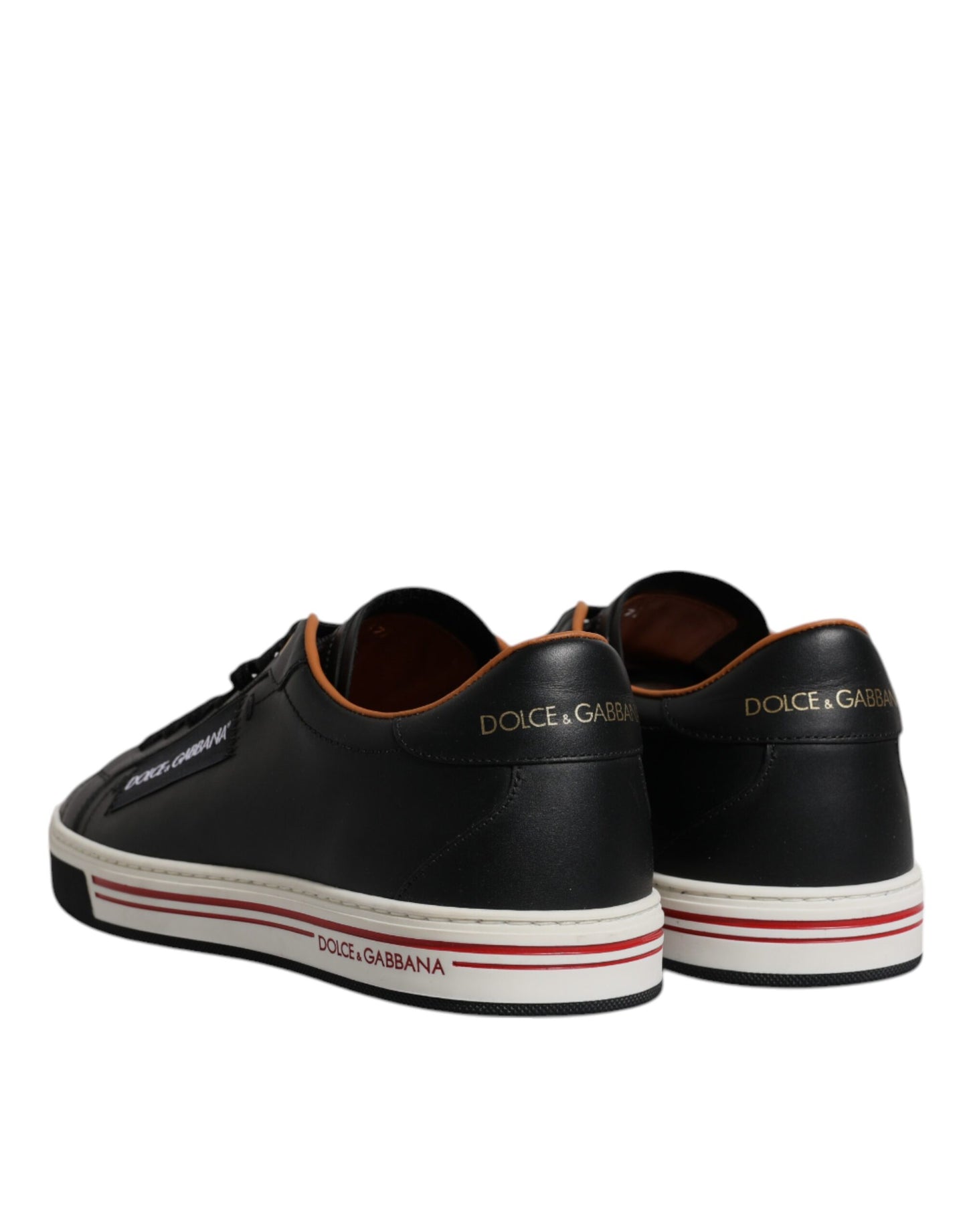 Dolce & Gabbana Black Leather Low Top Men Sneakers Shoes Curated Luxury Accessories by Orvyn