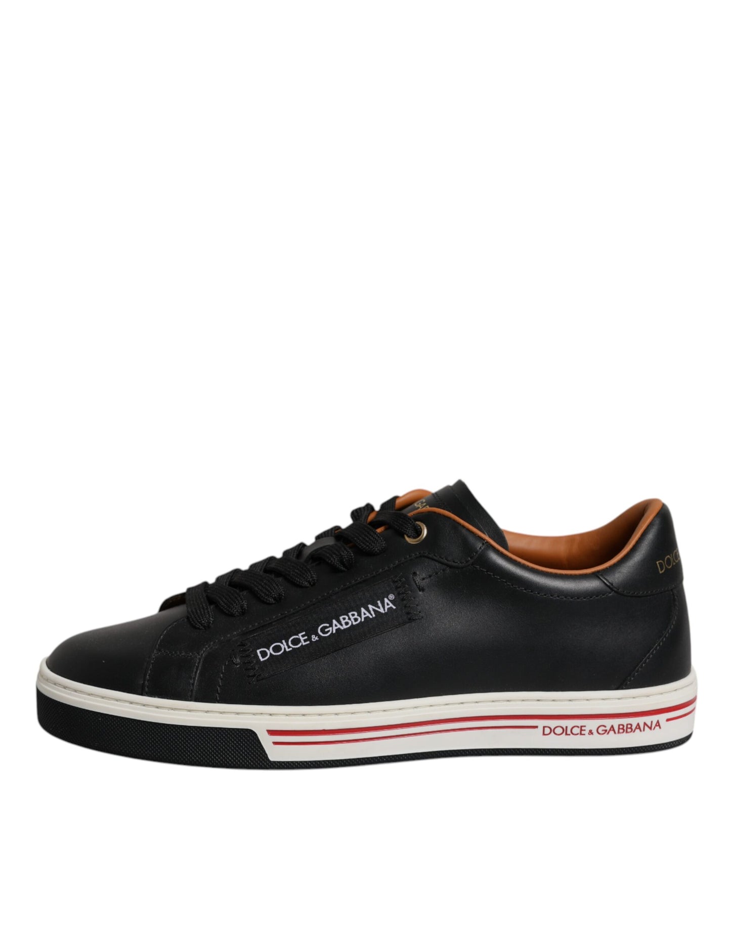 Dolce & Gabbana Black Leather Low Top Men Sneakers Shoes Curated Luxury Accessories by Orvyn
