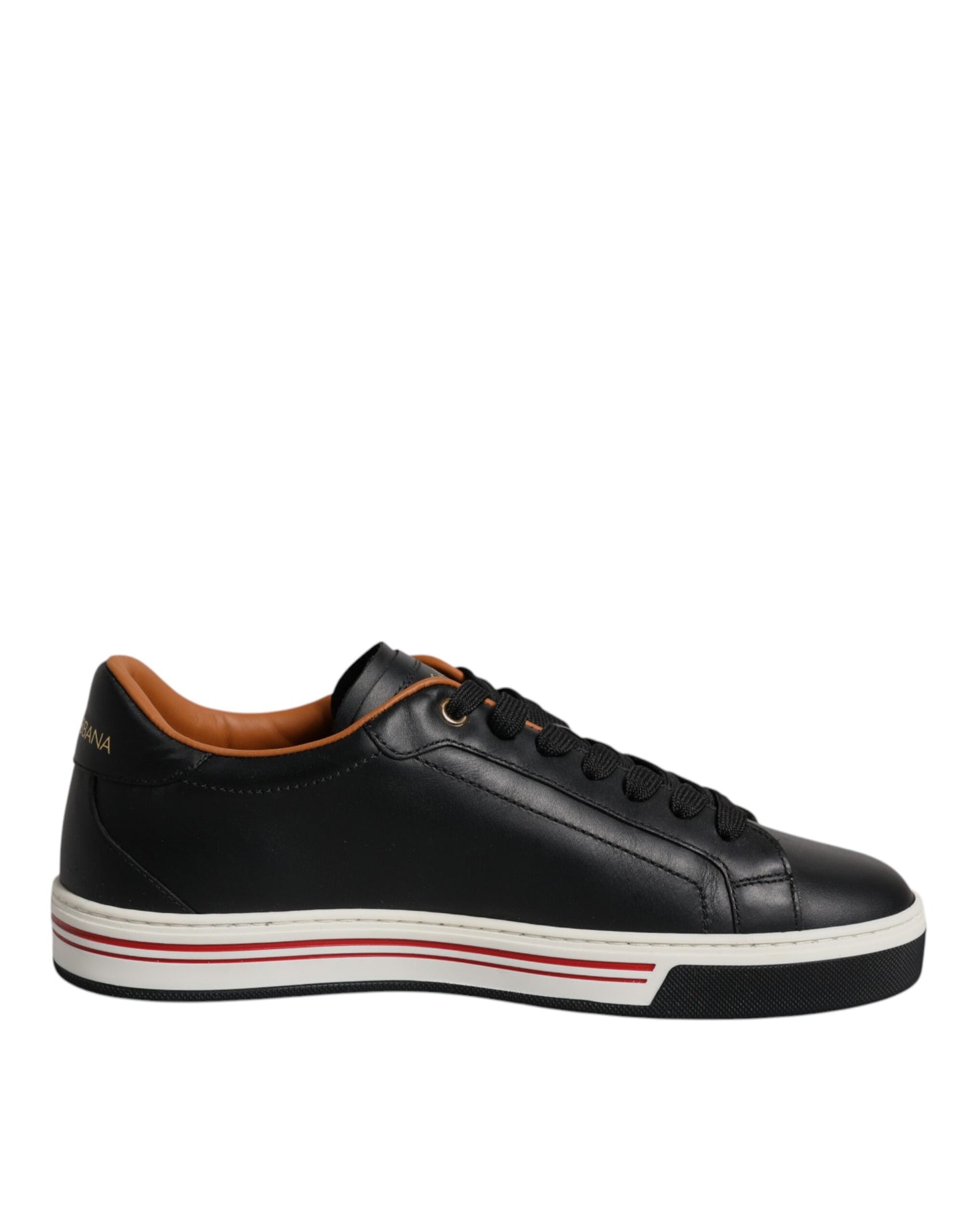 Dolce & Gabbana Black Leather Low Top Men Sneakers Shoes Curated Luxury Accessories by Orvyn