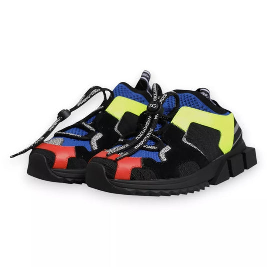 Dolce & Gabbana Multicolor Mesh Sorrento Trekking Sneakers Shoes Curated Luxury Accessories by Orvyn