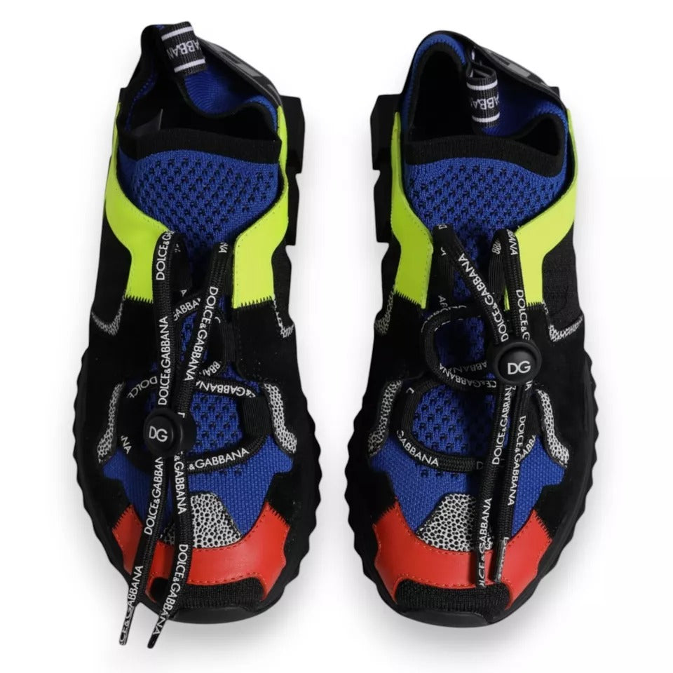 Dolce & Gabbana Multicolor Mesh Sorrento Trekking Sneakers Shoes Curated Luxury Accessories by Orvyn