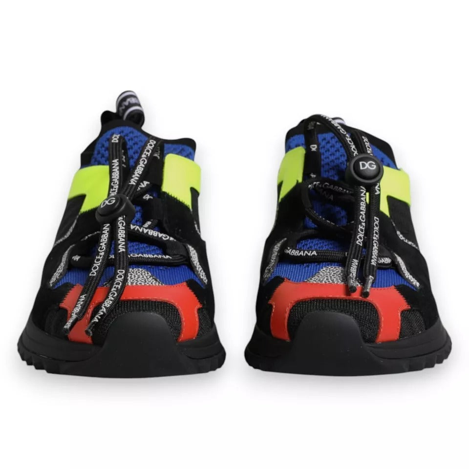 Dolce & Gabbana Multicolor Mesh Sorrento Trekking Sneakers Shoes Curated Luxury Accessories by Orvyn