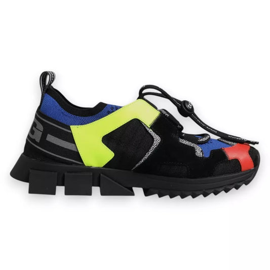 Dolce & Gabbana Multicolor Mesh Sorrento Trekking Sneakers Shoes Curated Luxury Accessories by Orvyn