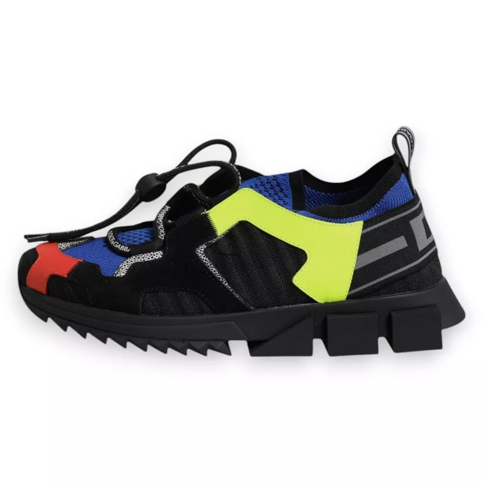 Dolce & Gabbana Multicolor Mesh Sorrento Trekking Sneakers Shoes Curated Luxury Accessories by Orvyn