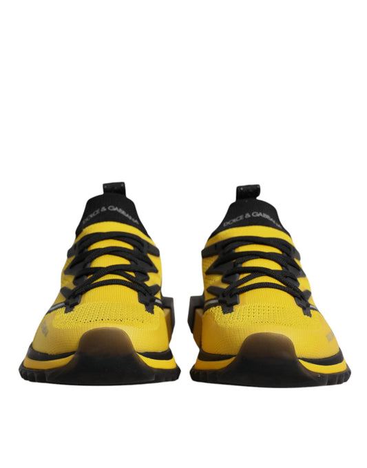 Dolce & Gabbana Yellow SORRENTO Sport Stretch Sneakers Shoes Curated Luxury Accessories by Orvyn