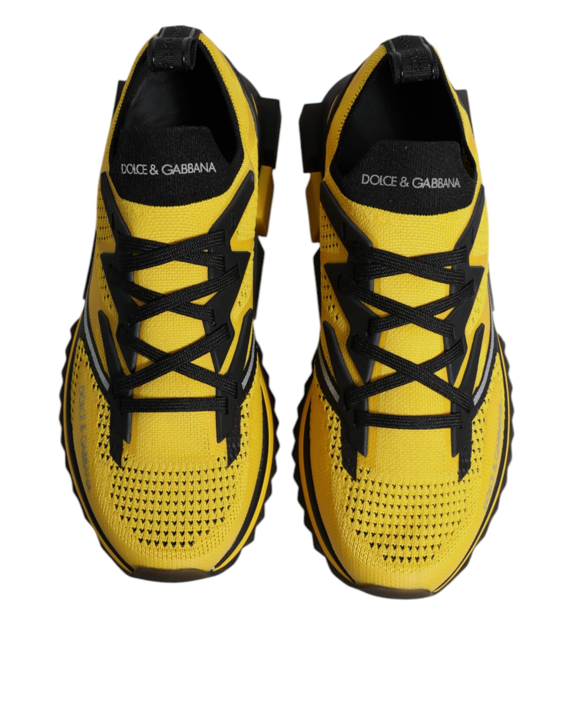 Dolce & Gabbana Yellow SORRENTO Sport Stretch Sneakers Shoes Curated Luxury Accessories by Orvyn