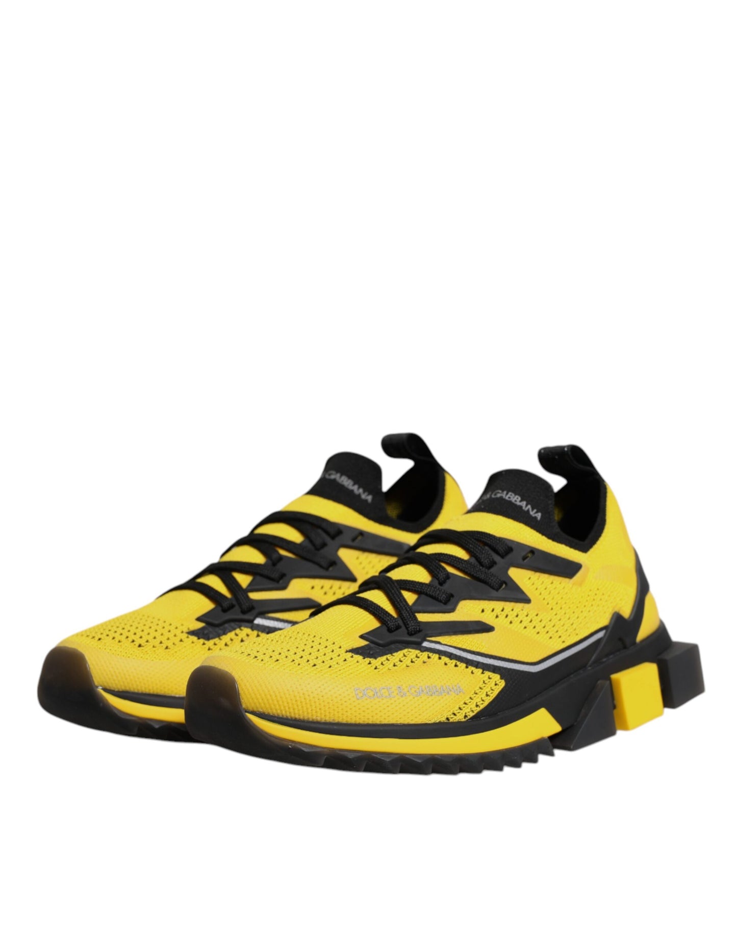 Dolce & Gabbana Yellow SORRENTO Sport Stretch Sneakers Shoes Curated Luxury Accessories by Orvyn