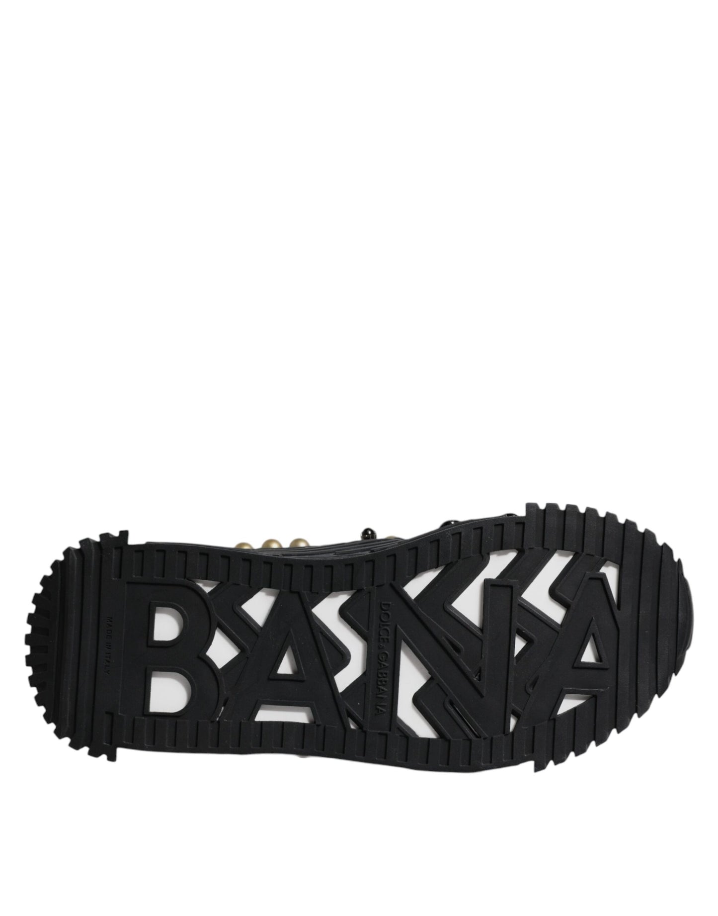 Dolce & Gabbana Black Leather Studded Slides Sandals Shoes Curated Luxury Accessories by Orvyn