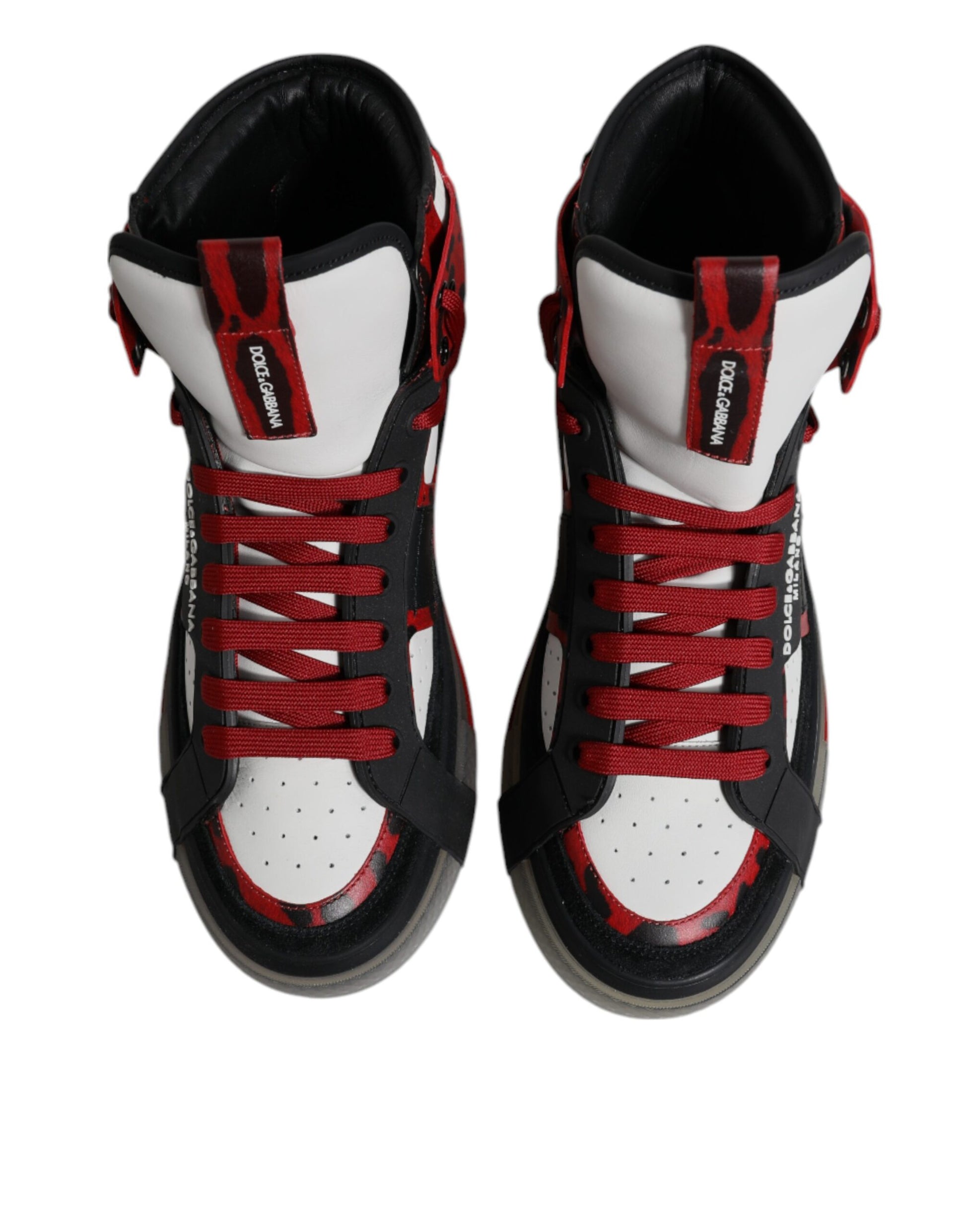 Dolce & Gabbana Multicolor Leather High Top Sneakers Shoes Curated Luxury Accessories by Orvyn