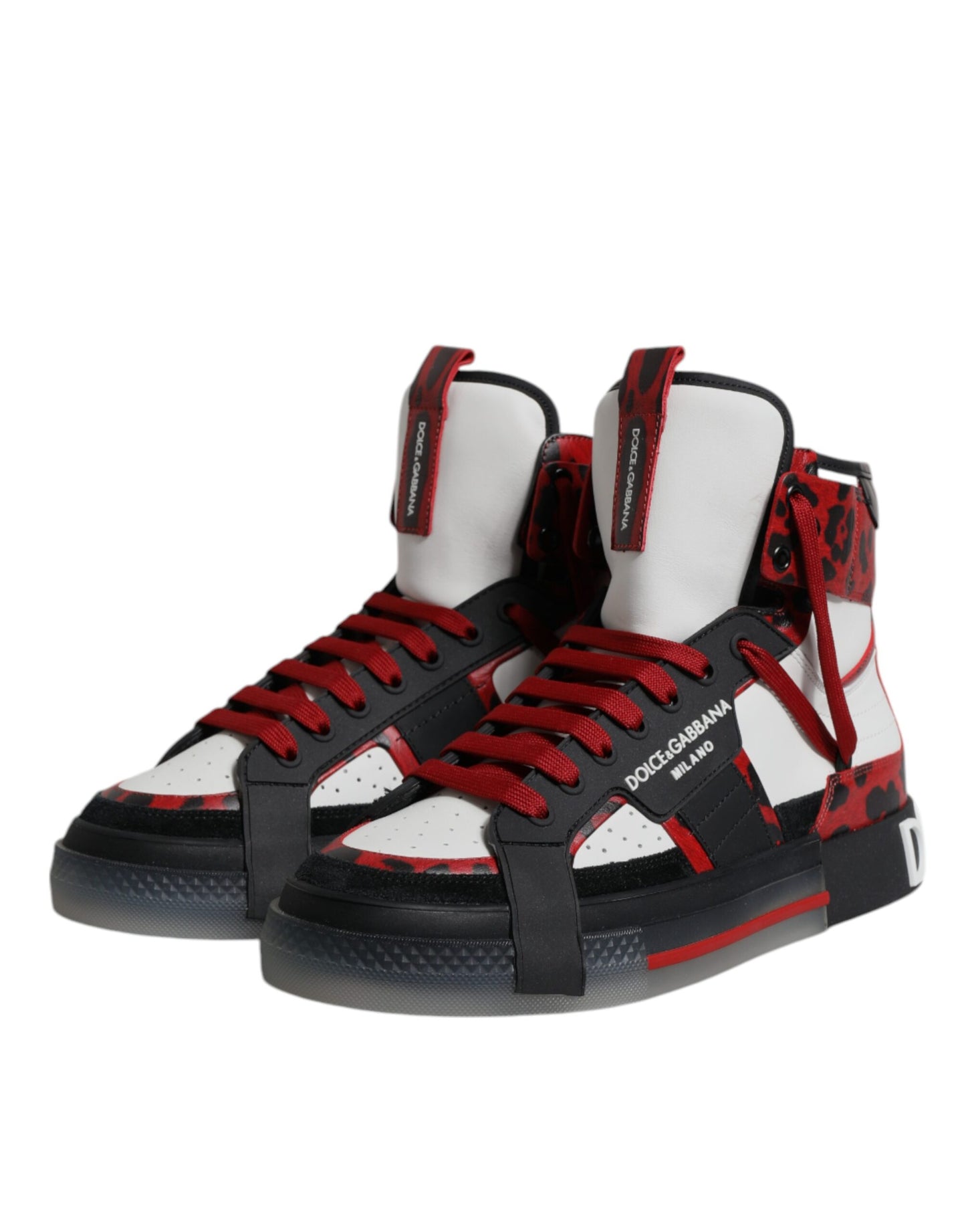 Dolce & Gabbana Multicolor Leather High Top Sneakers Shoes Curated Luxury Accessories by Orvyn