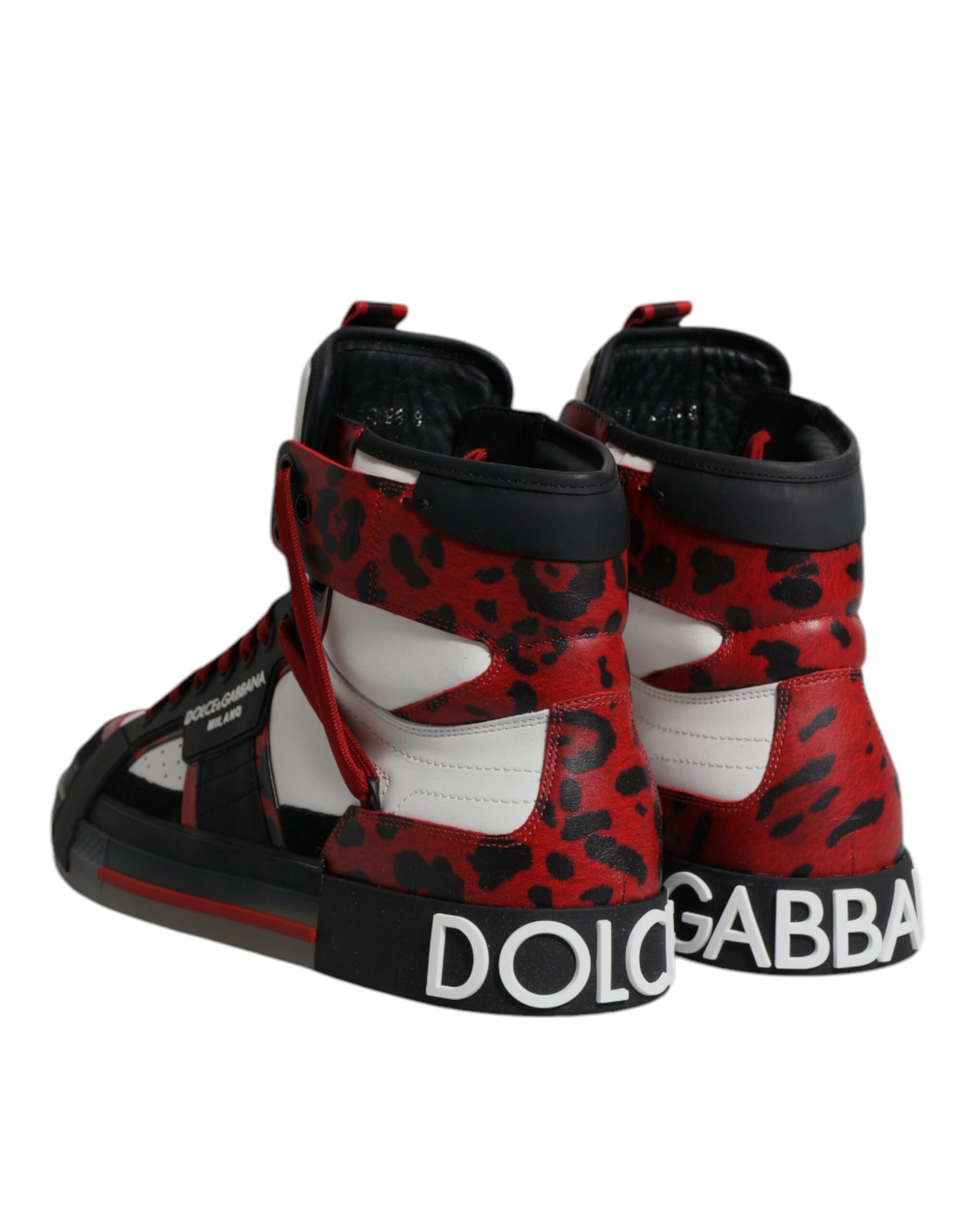 Dolce & Gabbana Multicolor Leather High Top Sneakers Shoes Curated Luxury Accessories by Orvyn
