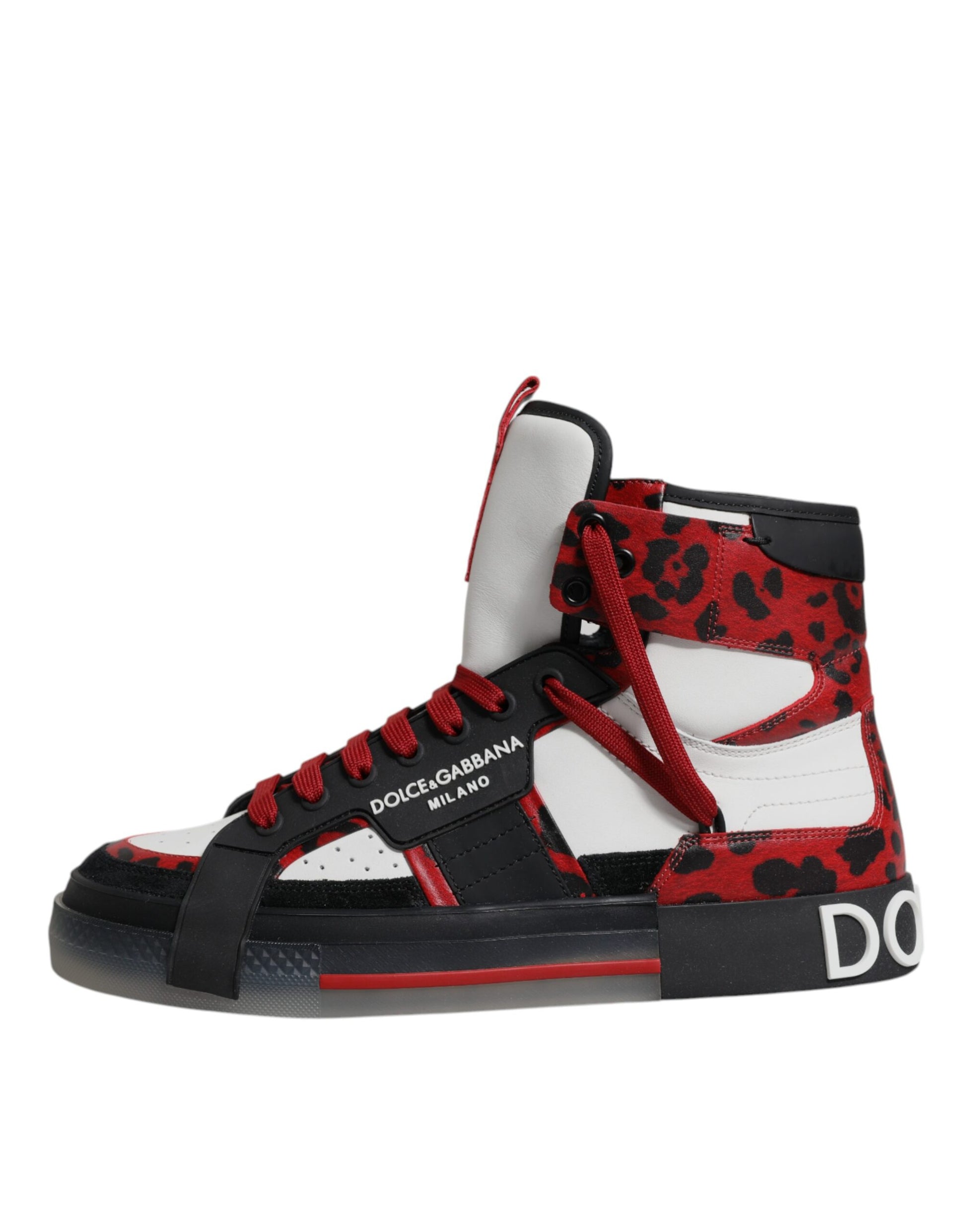 Dolce & Gabbana Multicolor Leather High Top Sneakers Shoes Curated Luxury Accessories by Orvyn