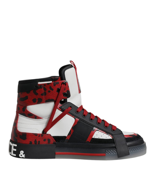 Dolce & Gabbana Multicolor Leather High Top Sneakers Shoes Curated Luxury Accessories by Orvyn