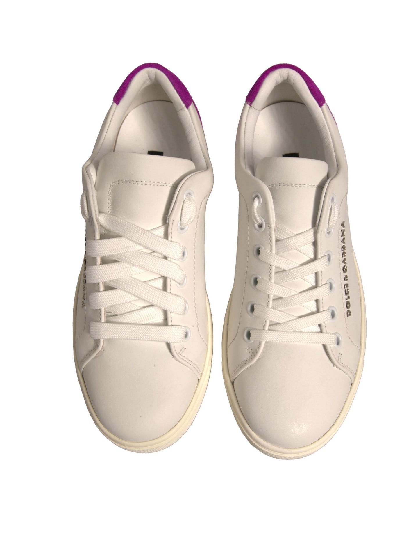 Dolce & Gabbana White Suede Leather Low Top Sneakers Shoes Curated Luxury Accessories by Orvyn