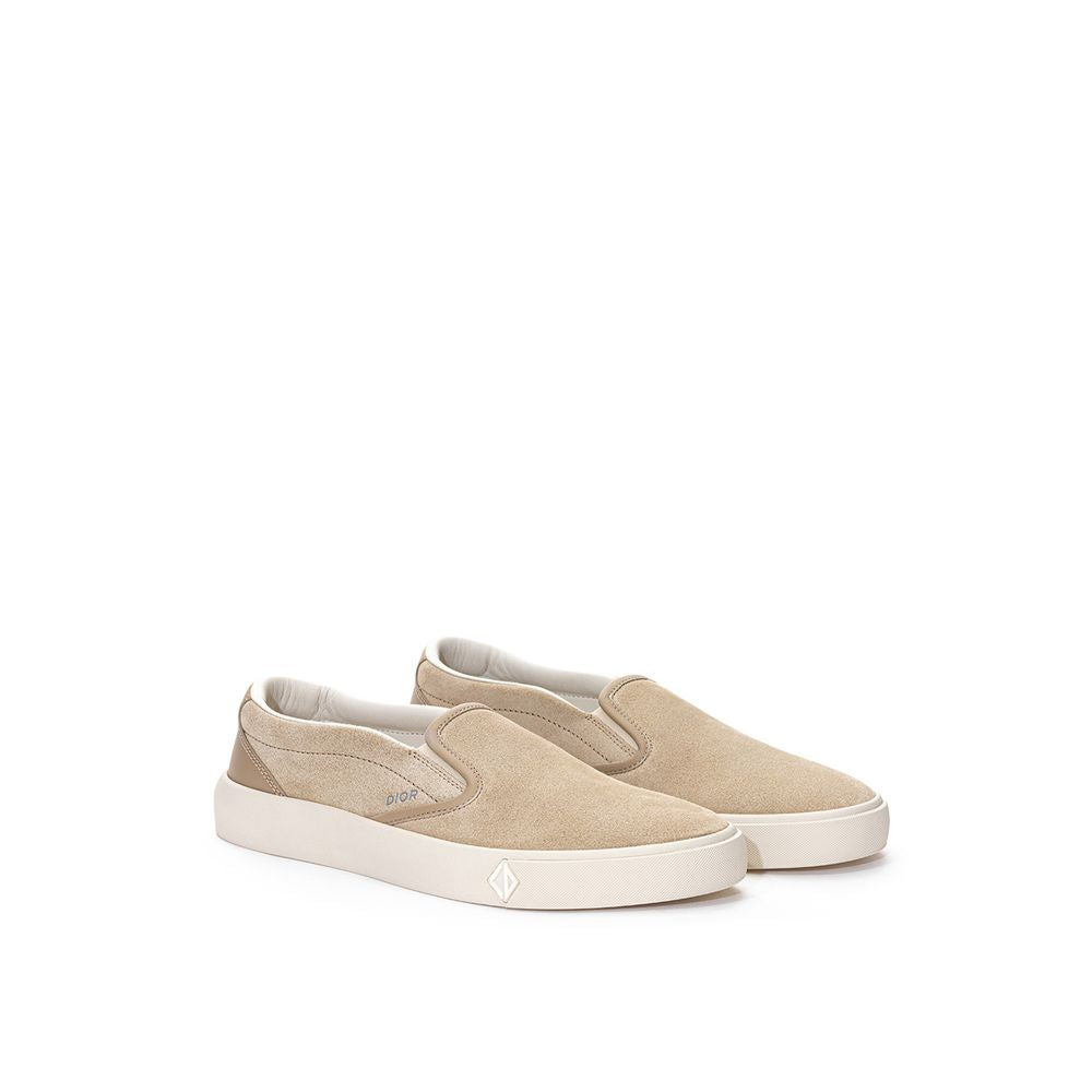 Dior Beige Leather Slip-On Loafers Curated Luxury Accessories by Orvyn
