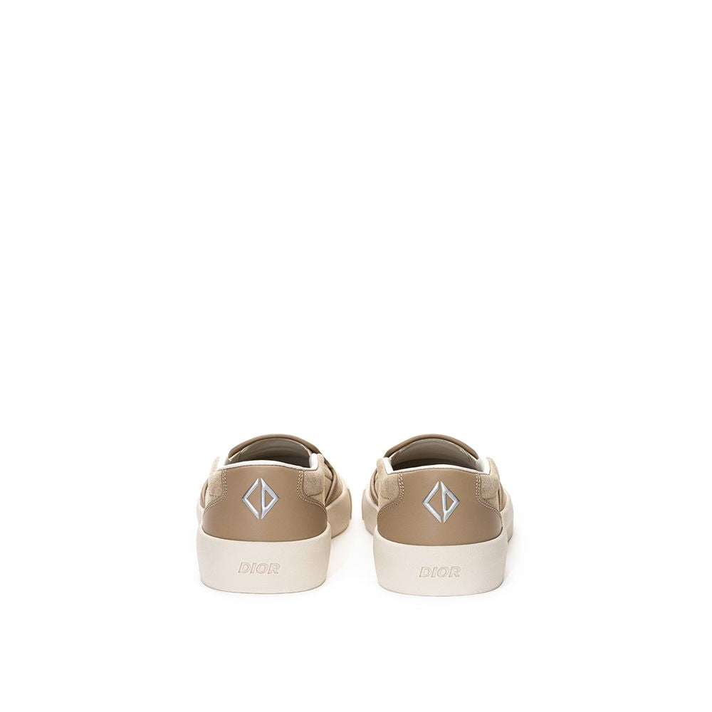 Dior Beige Leather Slip-On Loafers Curated Luxury Accessories by Orvyn